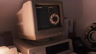 Portal "Still Alive" in MSDOS on a CRT Monitor