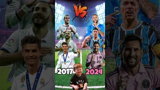 BBC (2017) VS MSN (2024) 🥊🔥🥵 (Bale, Benzema, Ronaldo) (Messi, Neymar, Suarez) #shorts
