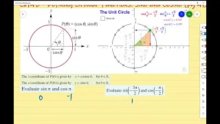 Ex14B  Defining Circular Functions   Sine and Cosine