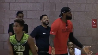 Lebron & Nav argue with refs at high school basketball game