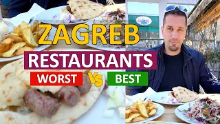 ZAGREB Restaurants (WORST&BEST) | Food Experience