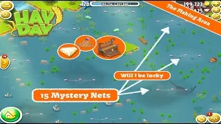 Hay Day Fishing Area - 15 Mystery Nets - More Chances.