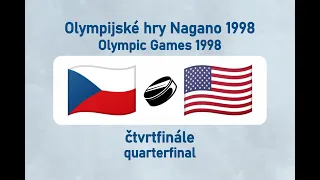 OH Nagano 1998, lední hokej, CZE-USA (čtvrtfinále)