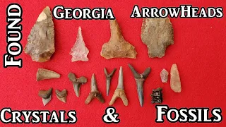 FOUND!! Arrowheads, Crystals and Dinosaur Fossils in One Location in Georgia!