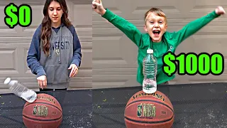 Bottle Flip TRICK SHOTS for $1,000