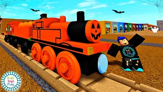 Playing Thomas and Friends Wooden Railway Crashes Halloween on Roblox