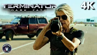 Terminator Dark Fate : Sarah Connor appears Mexico Highway Chase 4K ULTRA