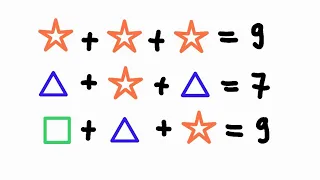 Mathe Rätsel mit Lösung - Stern Dreieck Quadrat Quiz - Kannst du dieses Mathematik Rätsel lösen?