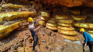 I found the treasure cave in the cliff while I was digging for crystals.