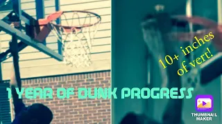 1 Year of Dunk Progression | 13 y/o | (Gained 10+ Inches of Vertical!!!)