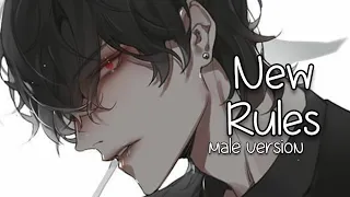 Nightcore - New Rules - (Dua Lipa) (male version) (Lyrics)