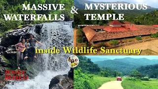 Massive waterfalls & Mysterious temple inside wildlife sanctuary | wild Elephant - Jungle retreat 5