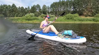 Sup (сап) сплав по Тверце. Попали в бурю.