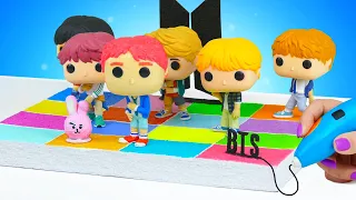 BTS ВСЕ УЧАСТНИКИ! ЛАЙФХАК как СДЕЛАТЬ 3D Фигурку ФАНКО ПОП ЧОНГУК и BT21 Cooky