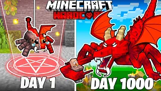 I Survived 1000 Days as a SPIDER DRAGON in HARDCORE Minecraft! (Full Story)