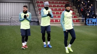FC Barcelona training session: All ready for the Copa del Rey quarter final against Real Sociedad