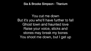 Sia & Brooke Simpson - Titanium Lyrics ( The Voice 2017 )