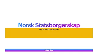 Norsk Statsborgerskap prøve (Practice & Preparation). Norwegian Citizenship exam