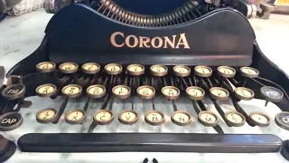 Corona Typewriter Vintage Folding 1922 CSI Good Bad Repair Estimate Evaluation