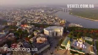 Християнські пам’ятки Київа з висоти пташиного польоту. Kyiv air video