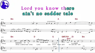 Deep Purple-When a blind man cries karaoke sheet music,MR for players,chord,chorus add(Ye karaoke)