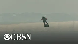 Man crosses English Channel on hoverboard