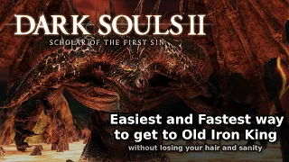 Dark Souls 2 SOTFS | Easiest and Fastest way to get to Old Iron King ( Iron Keep's Boss )