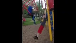 Kid Accidentally Pulls Boys Pants Down At Park