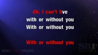 With Or Without You   Karaoke HD In the style of U2