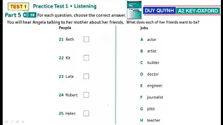 PART 5-PRACTICE TEST 1-KEY FOR SCHOOLS-OXFORD    #voduyquynhketoxford       #part5test1keyoxford