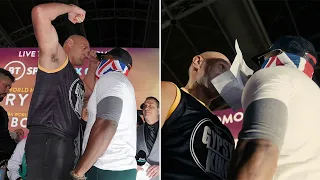 TYSON FURY STARES DOWN DEREK CHISORA IN TENSE, FINAL FACE-OFF