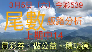 今彩539｜尾數｜牛哥539｜2022年3月5日（六）今彩539尾數版路分析內含隱藏孤支版路｜感謝版路交流@king1688 ｜#539