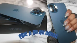 iPhone 12 Pro Max Pacific Blue 128GB Unboxing ASMR + Set Up