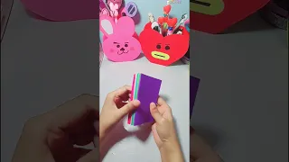 Diy Easy Bts Craft / Bts Mini Diary / #diy #youtubeshorts #btsmerch #viral #shorts #diary #bts