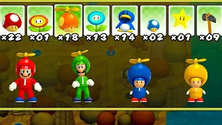 Newer Super Mario Bros Wii – 4 Players Walkthrough Co Op World 1