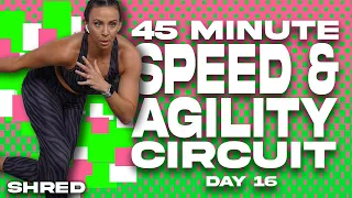 45 Minute Speed and Agility Circuit NO EQUIPMENT NEEDED Workout | SHRED - Day 16