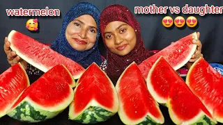 MOTHER VS DAUGHTER WATERMELON CHALLENGE 🥰