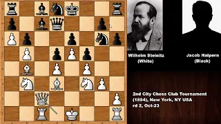 Wilhelm Steinitz vs Jacob C Halpern - New York (1894)