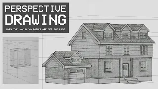 Perspective Drawing 12 - When Vanishing Points Are Off The Page (Brewer Method)