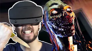 Fighting Zombies in VR is TERRIFYING | The Walking Dead Saints and Sinners VR #1