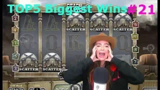 TheBestMoments | TOP5 Biggest Wins #21. Dead Or Alive Slot 2500x HUGE WIN!