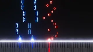 Eiffel 65 - I'm Blue (Da Ba Dee) - piano - tutorial - visualizer