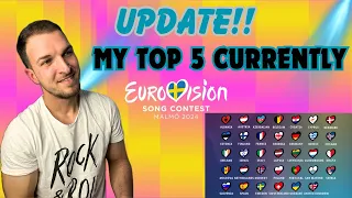 EUROVISION 2024 UPDATE: My Top 5 OF THE WEEK