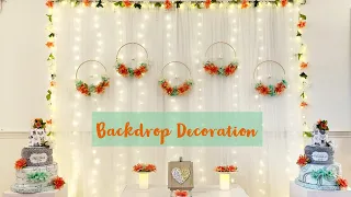 Easy Backdrop Decoration Idea | Baby Shower Decorations | DIY