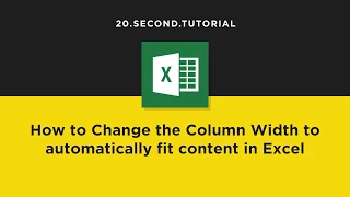 Autofit columns in Excel | Microsoft Excel Tutorial #9