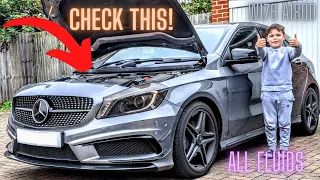 Do This! How to Check Engine Oil & All Other Fluids on a 2013 Mercedes A180 CDI W176