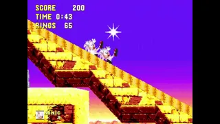 Sonic 3 and Knuckles - Sandopolis 1 Glitchless Hyper Sonic: 1:40 (Speed Run)