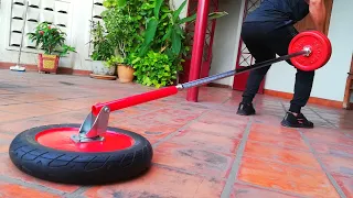 DIY Homemade Barbell To Be Landmine & Workout At Home