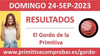 Resultado del sorteo El Gordo de la Primitiva del domingo 24 de septiembre de 2023