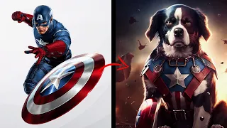 SUPERHEROES like DOGS 💥 All Characters (Marvel & DC)